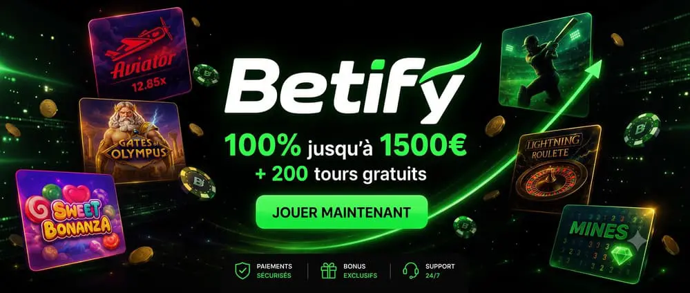 Bonus de bienvenue betify casino