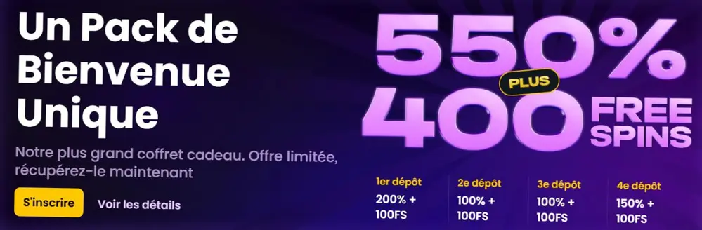 capture d'écran bonus de bienvenue Iwild casino