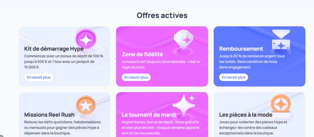 bonus de bienvenue - Hypekasino