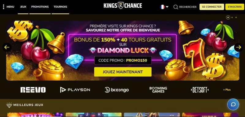 page d'accueil kings chance casino