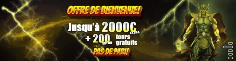 Thor Casino - bonus de bienvenue