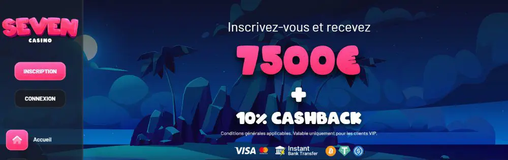 L'offre de bienvenue du casino Seven