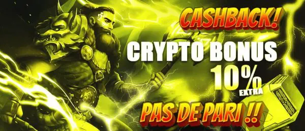 Capture d'&eacute;cran Thor Casino - bonus crypto