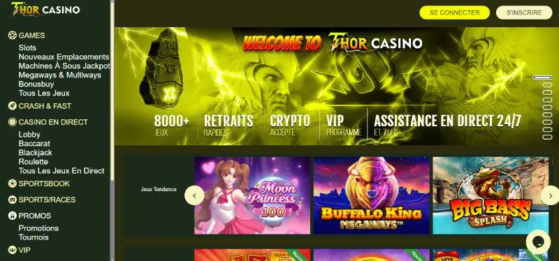 Accueil de Thor Casino
