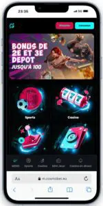 Cosmobet sur mobile