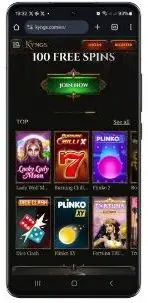 interface mobile kyngs casino