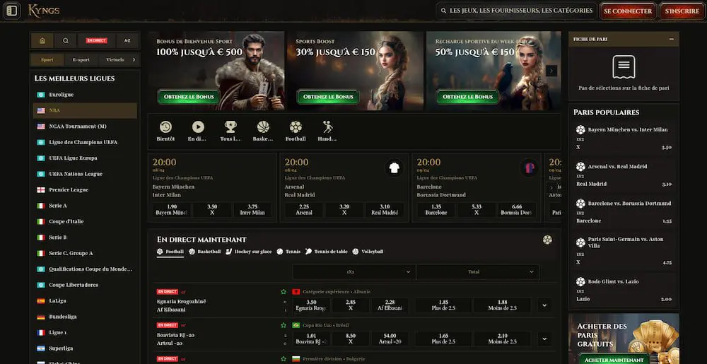 paris sportifs kyngs casino