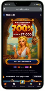 Aphrodite Casino sur mobile