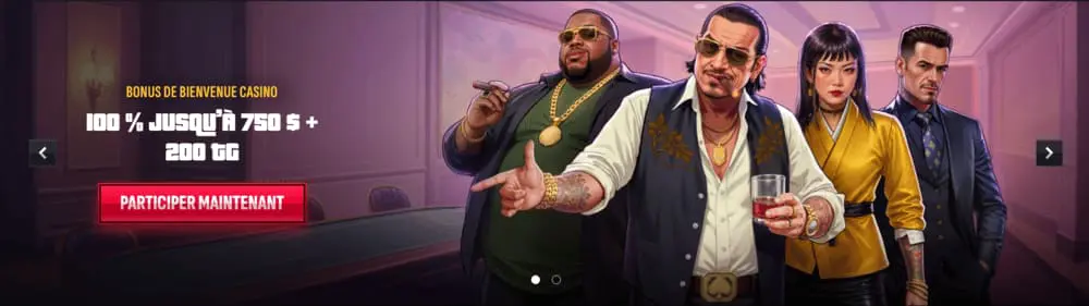 Bonus de bienvenue Mafia casino Canada