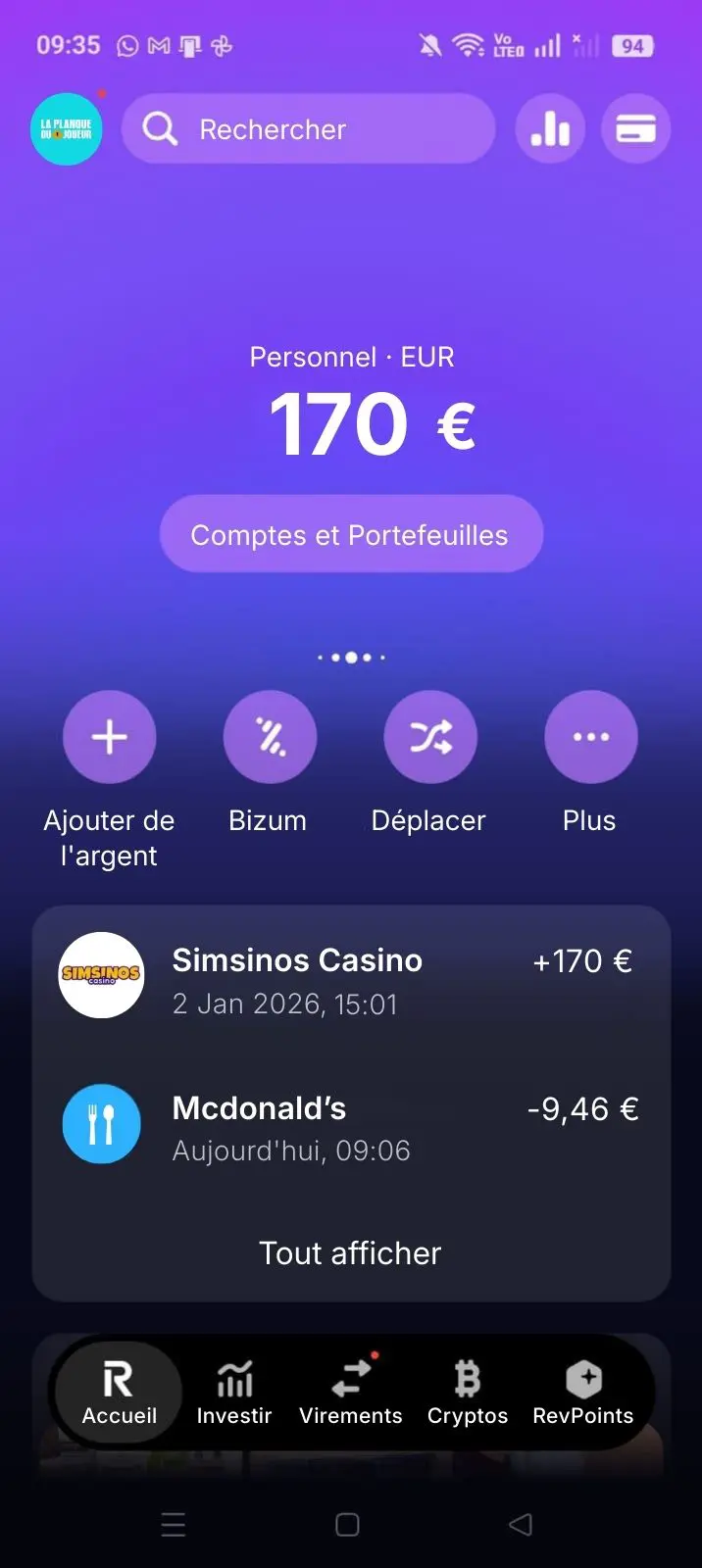 preuve de retrait simsinos casino