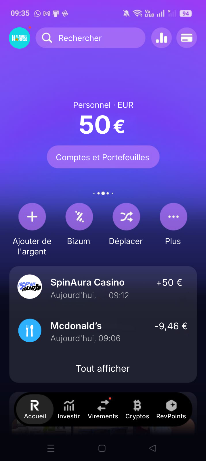 preuve de retrait spinaura casino