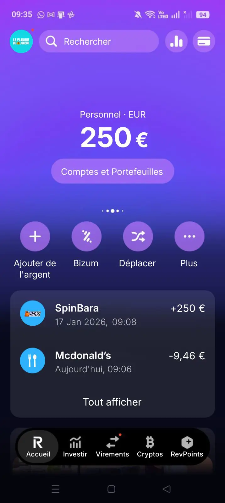 preuve de retrait spinbara