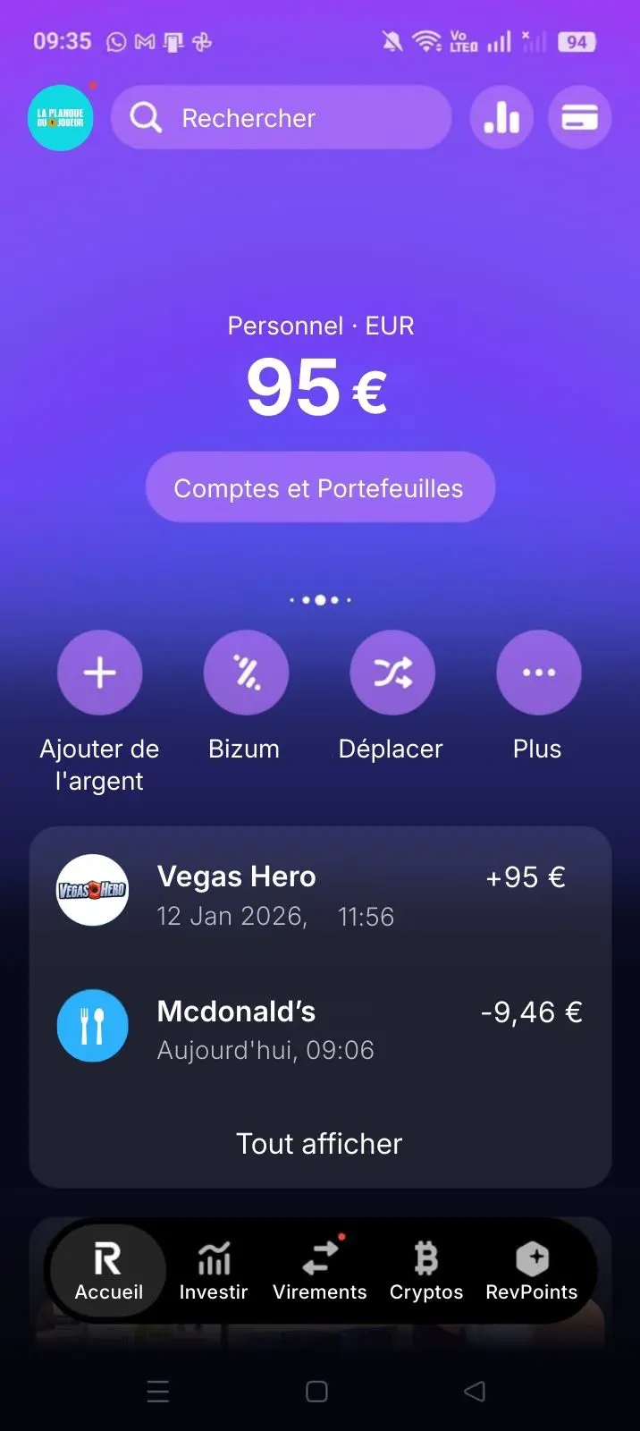 preuve de retrait vegas hero