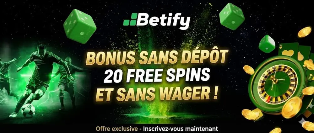 Bonus & Promotions Betify (Codes promo & Bonus sans dépôt)