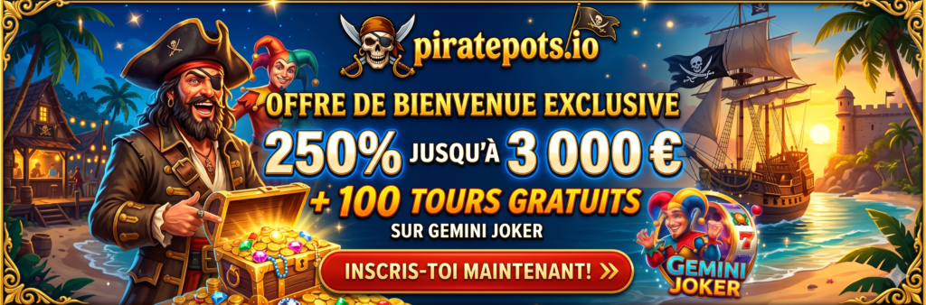 Bonus 250% Piratepots.io Casino