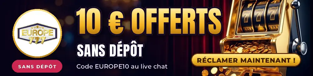 Europe777 bonus sans dépôt