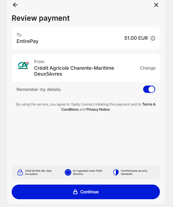 dépôt virement bancaire Hypekasino - étape 4