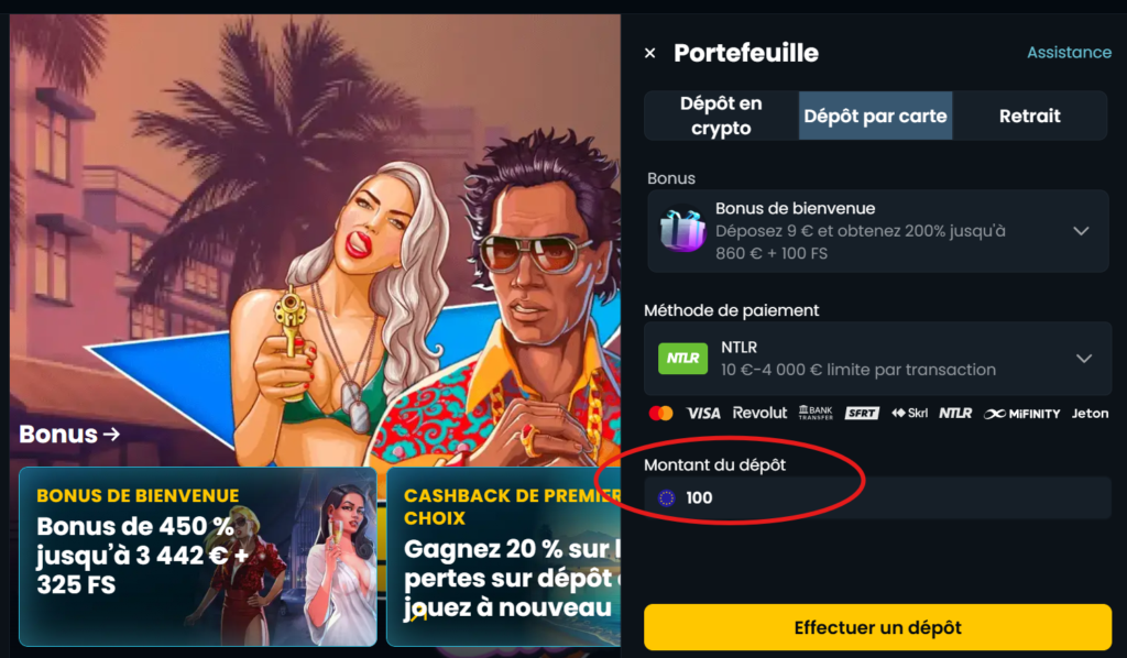dépôt neteller - étape 3