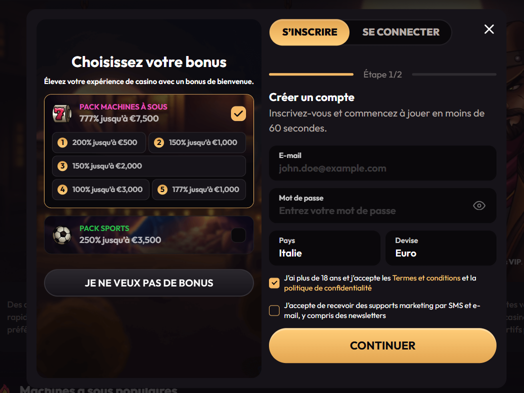 dépôt revolut - étape 1