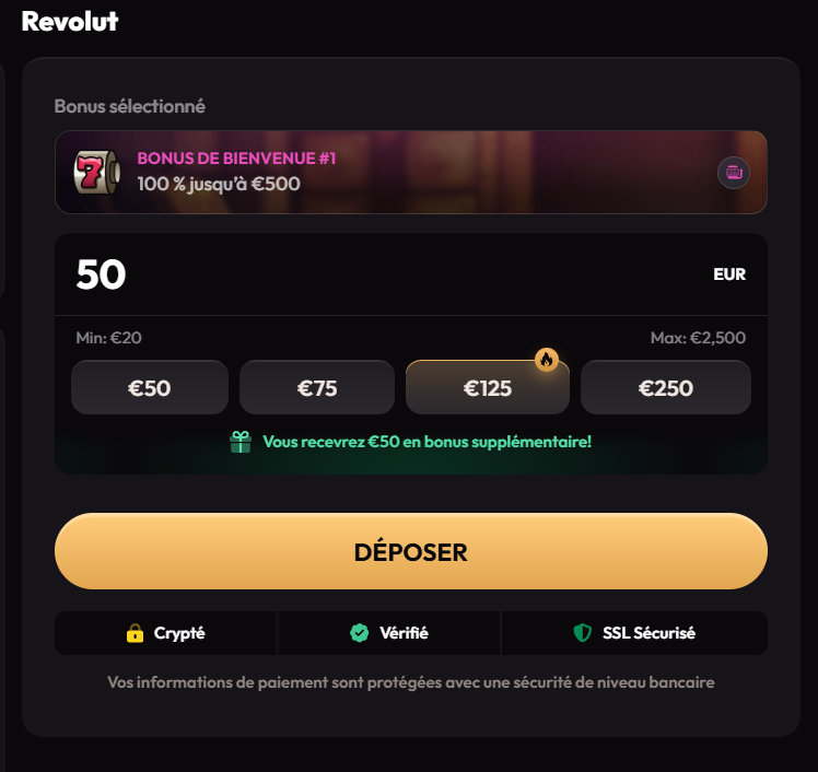 dépôt revolut - étape 3