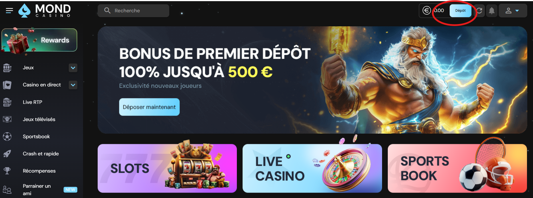 dépôt neosurf étape 2