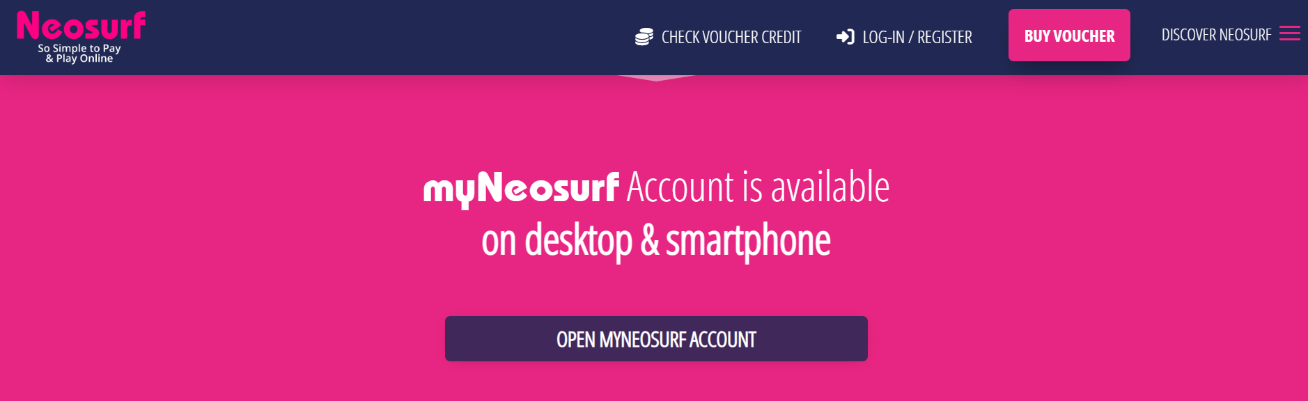 ouvrir son compte myneosurf - étape 1