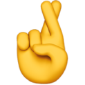 Crossed finger emoji