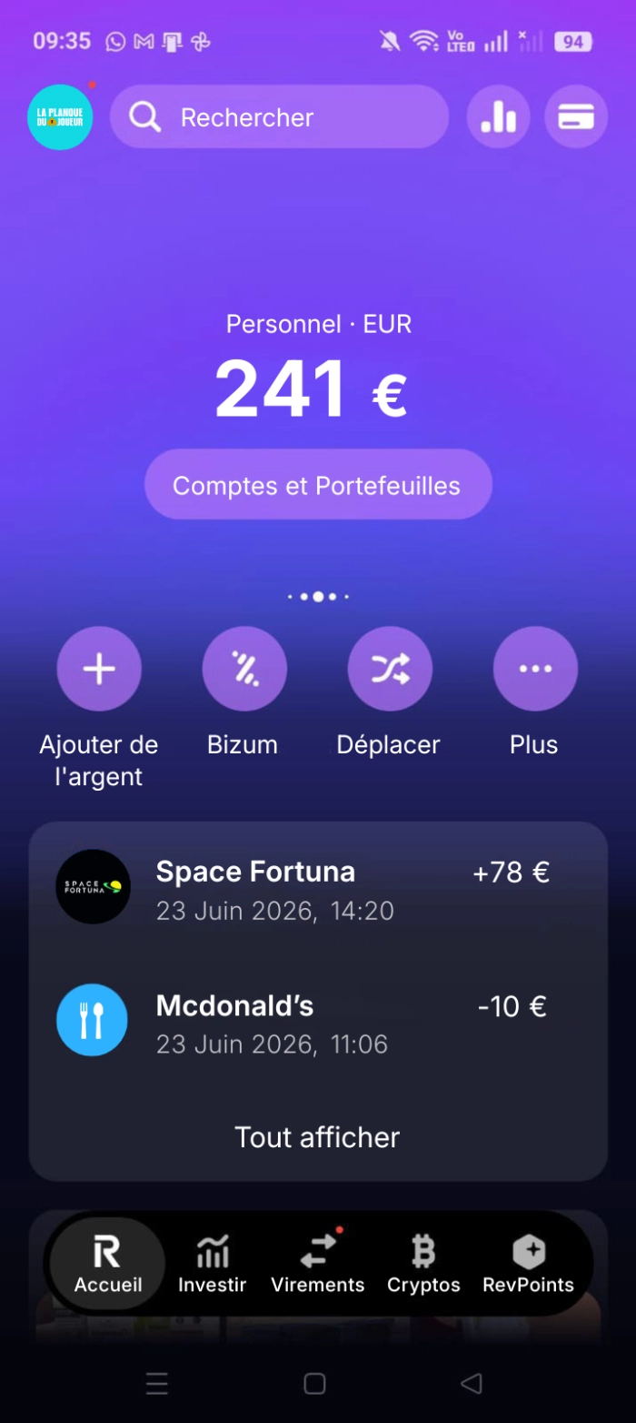 preuve de retrait sur space fortuna casino