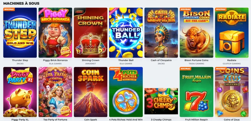 machines à sous sur betriot casino