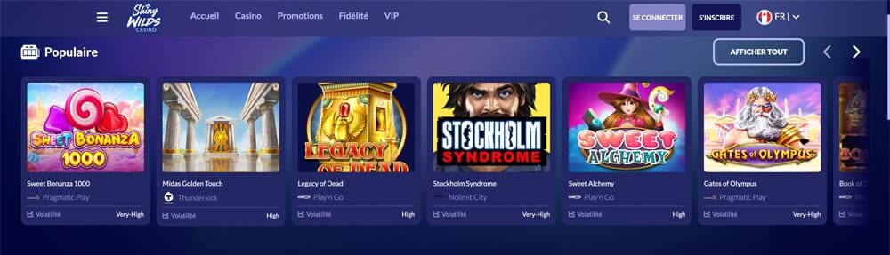 Shiny Wilds Casino avis fonctionnement service client proc dures rification