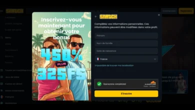 inscription sur snatch casino étape3