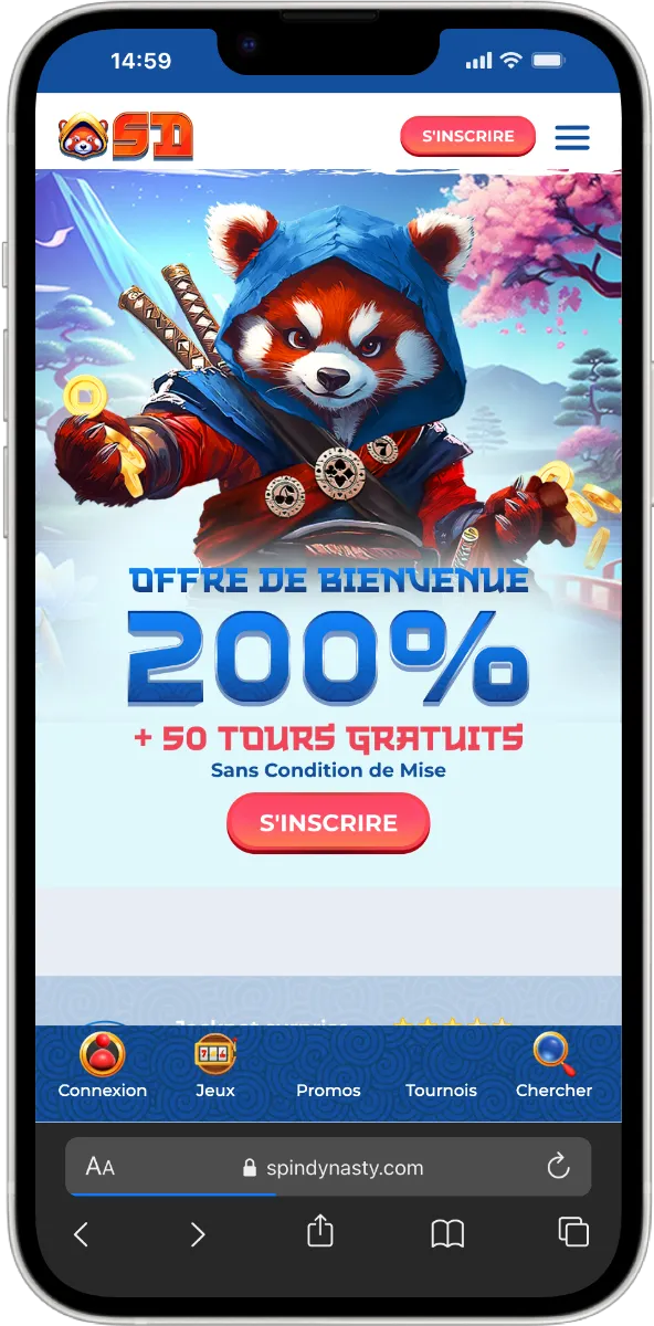 interface mobile spin dynasty casino