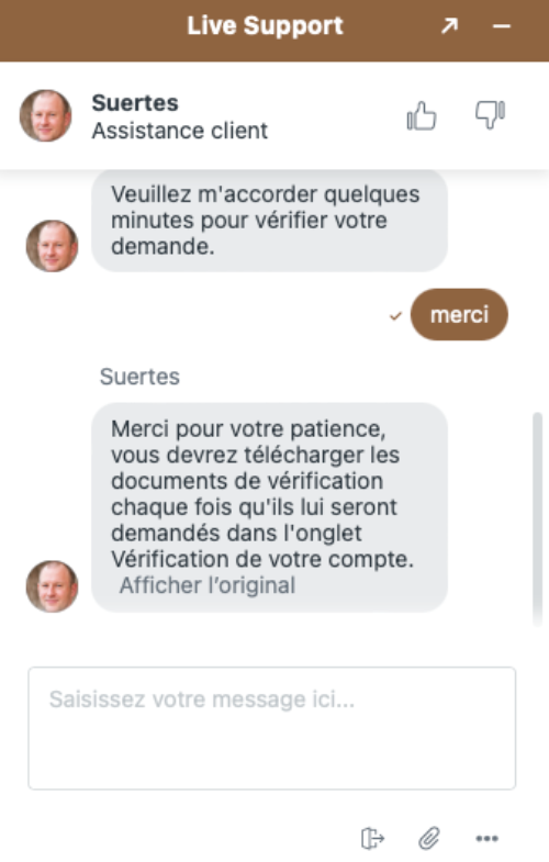 assistance client lizaro casino