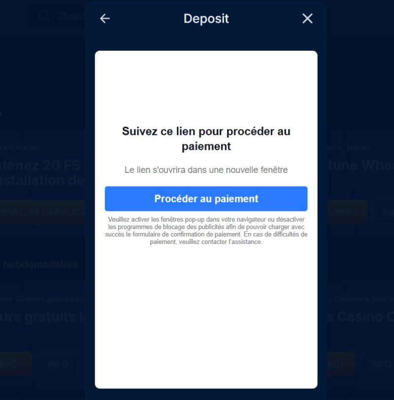 canada casino interac dépôt étape4