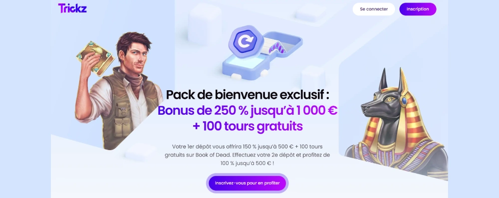 page accueil nouveau casino trickz