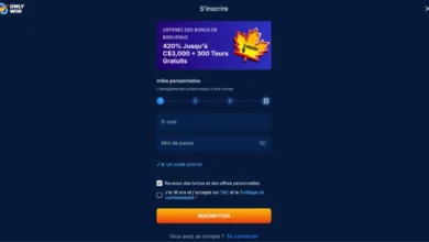 inscription &eacute;tape 3 onlywin canada