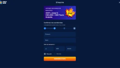 inscription &eacute;tape 4 onlywin canada