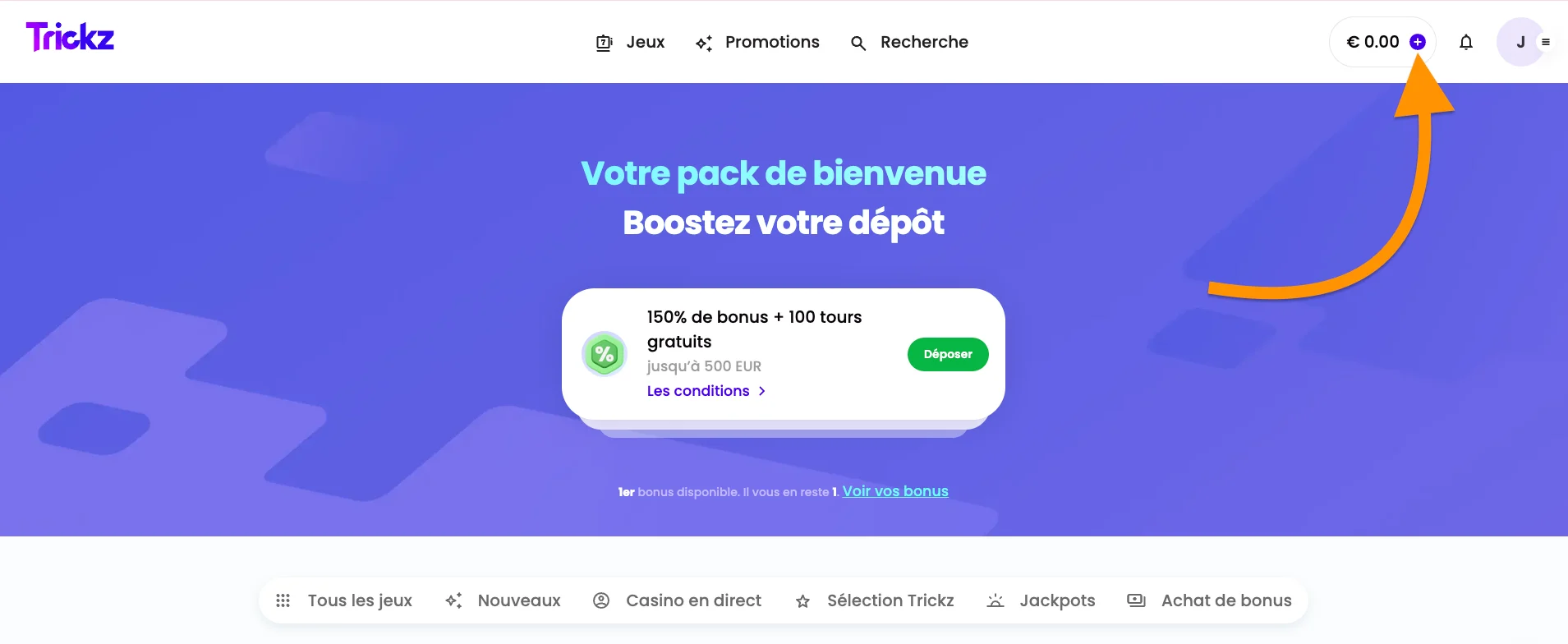 processus de d&eacute;p&ocirc;t &eacute;tape 1
