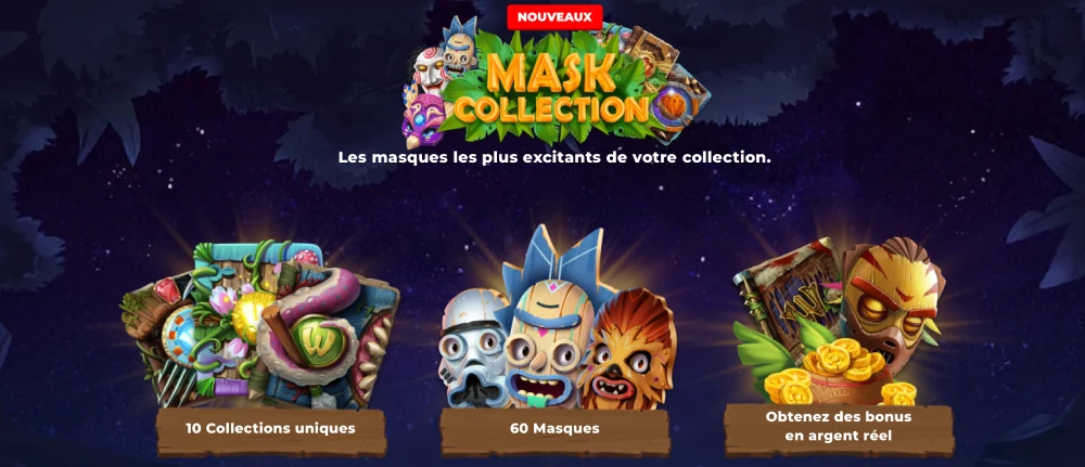 capture decran promo mask collection wazamba canada