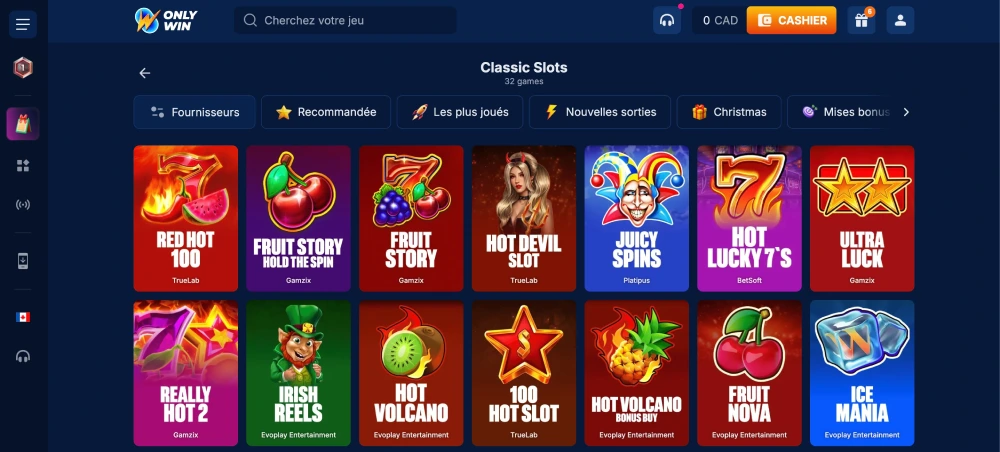 capture decran slots onlywin canada