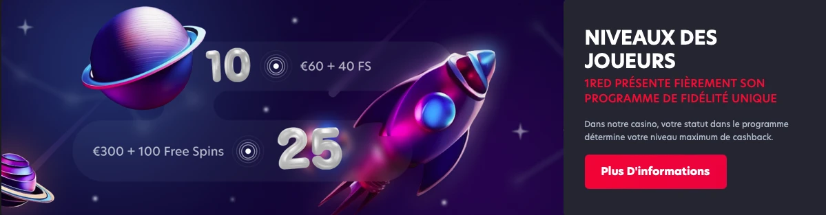 programme vip 1red casino