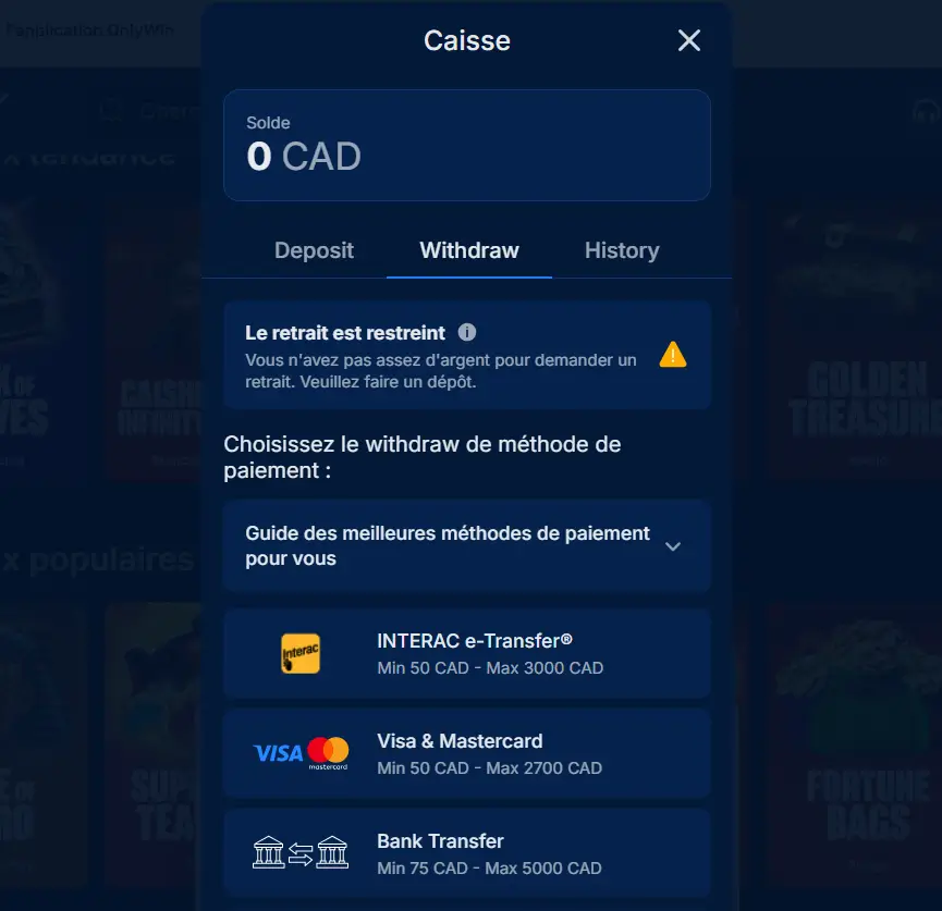 &eacute;tape 1 retirer paypal casino en ligne