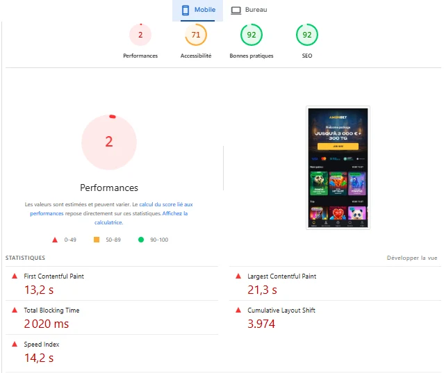 performance mobile amonbet