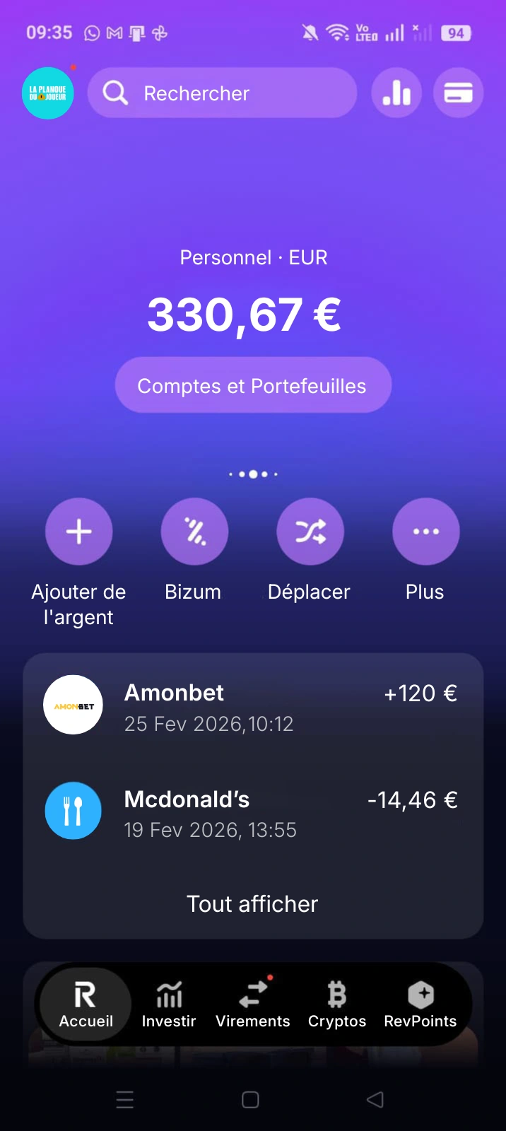 preuve de paiement Amonbet