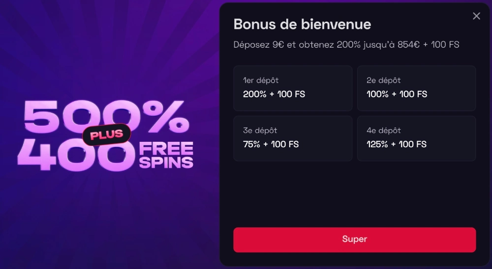 pack de bienvenue ybets casino