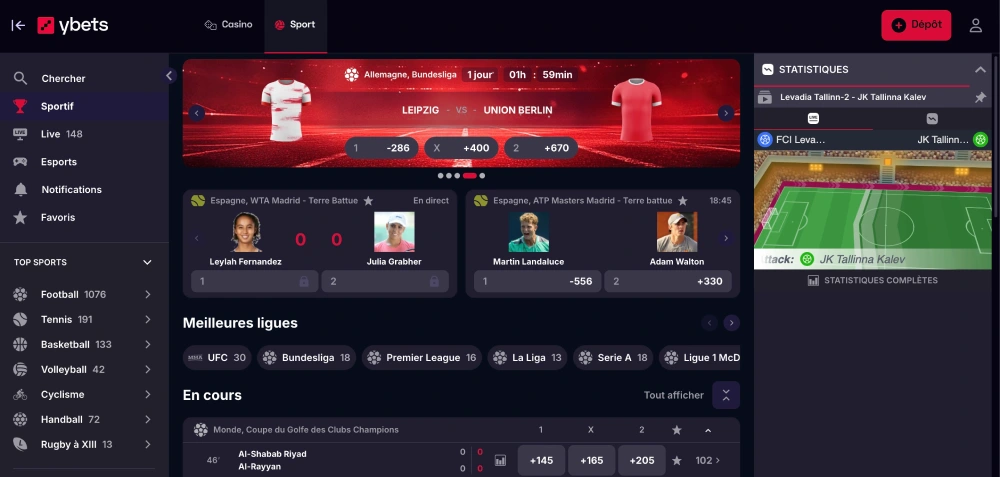 paris sportifs ybets casino