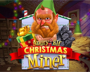 angry elf christmas miner logo