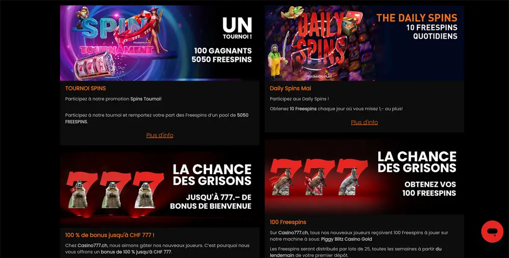 bonus offerts casino argent réel