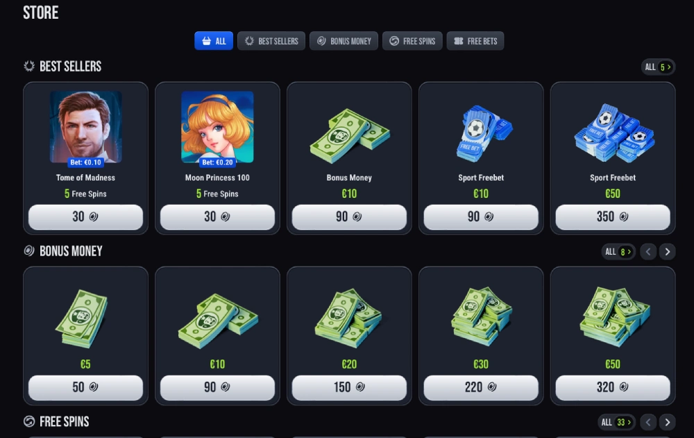 boutique de bonus slimking