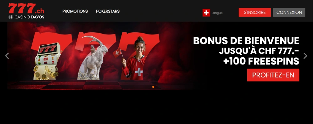 page accueil casino777